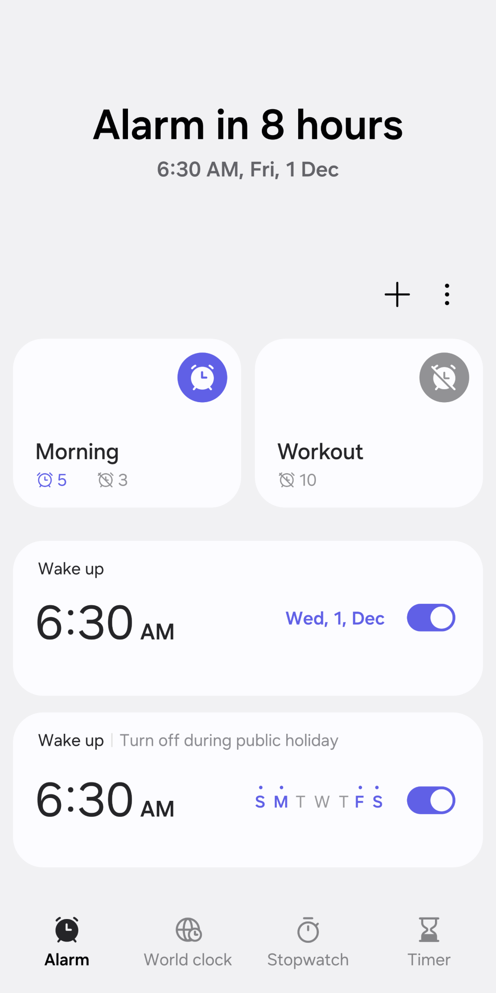 Samsung Clock